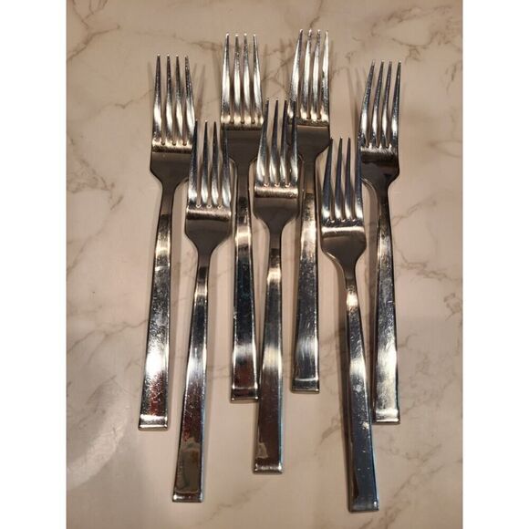 Dansk Meridian 18/10 Dinner Forks Stainless Glossy 8.25" Set of 7 | EUC Dining - Picture 2 of 4